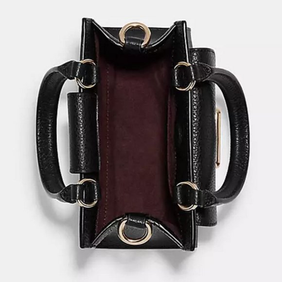 Coach Mini Pepper Crossbody In Signature Canvas Brown / Black $328 - Picture 2 of 9